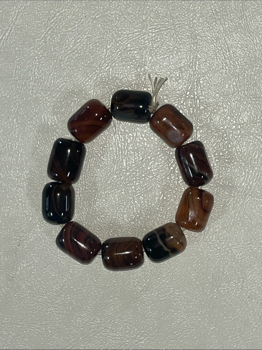 Brown and Black Agate Stretch Bracelet